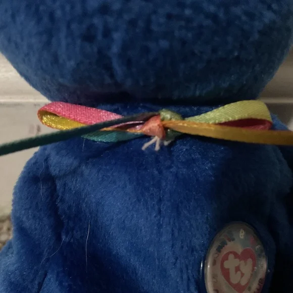Blue small Beanie Babies teddy bear - Picture 16 of 17